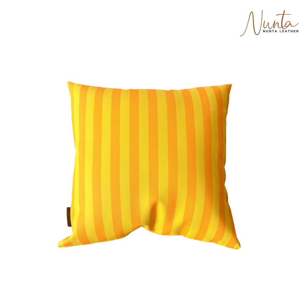 หมอนพิง Nunta Leather รุ่น Sunkissed Size: 20x20 นิ้ว สีเหลืองเข้ม-เหลืองอ่อน